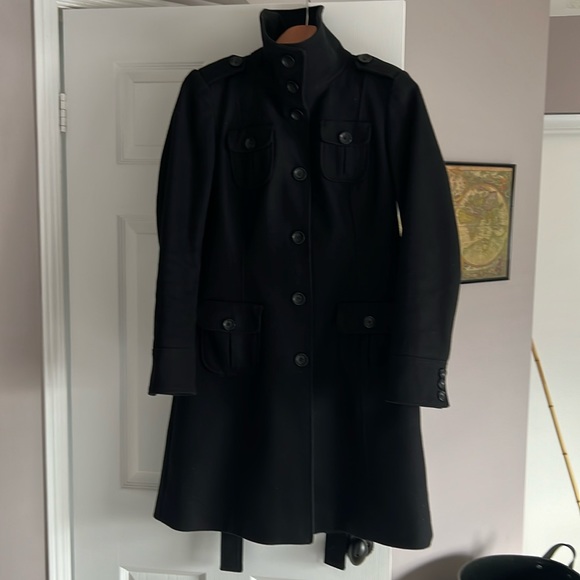 Military black wool dress coat by The Gap. Excellent condition fully lined. - Picture 1 of 11
